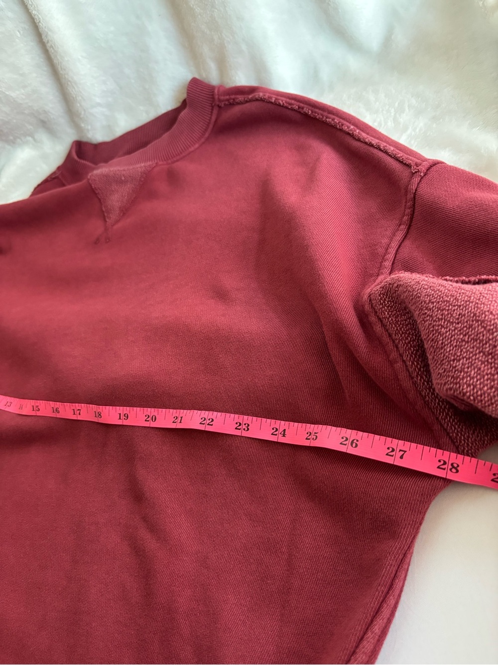 Aerie Oversized Crewneck Sweatshirt Size M Burgundy - Picture 13 of 14